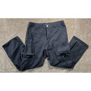 Aeropostale XL Mid Rise Straight Leg Black Cargo Pants